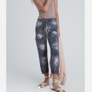 Sanctuary x Anthroplogie Tie Dye Carefree Cargo Jogger Pants Streetwear Grunge S
